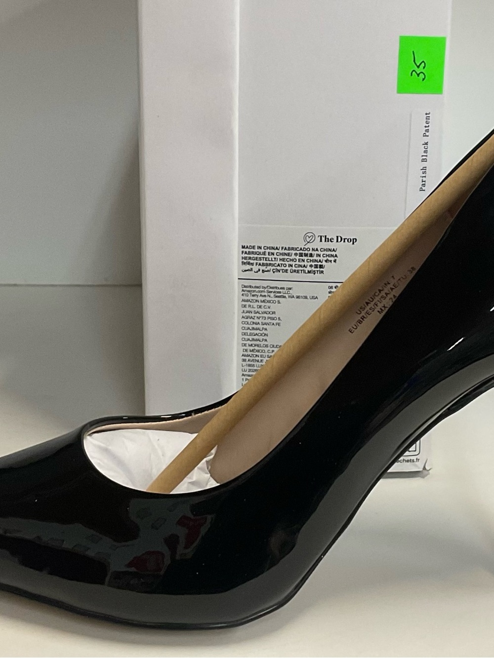 Aris Black Patent Pointed Toe High Heel Pump